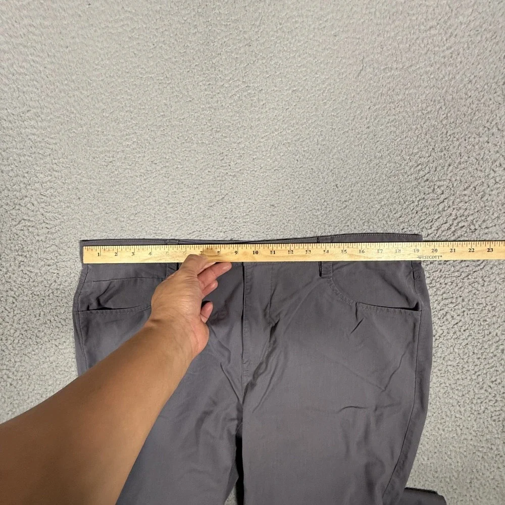 Tasc Pants Mens 38x32 Gray Slim Straight‎ Bamboo Viscose 5 Pocket Chino Preppy